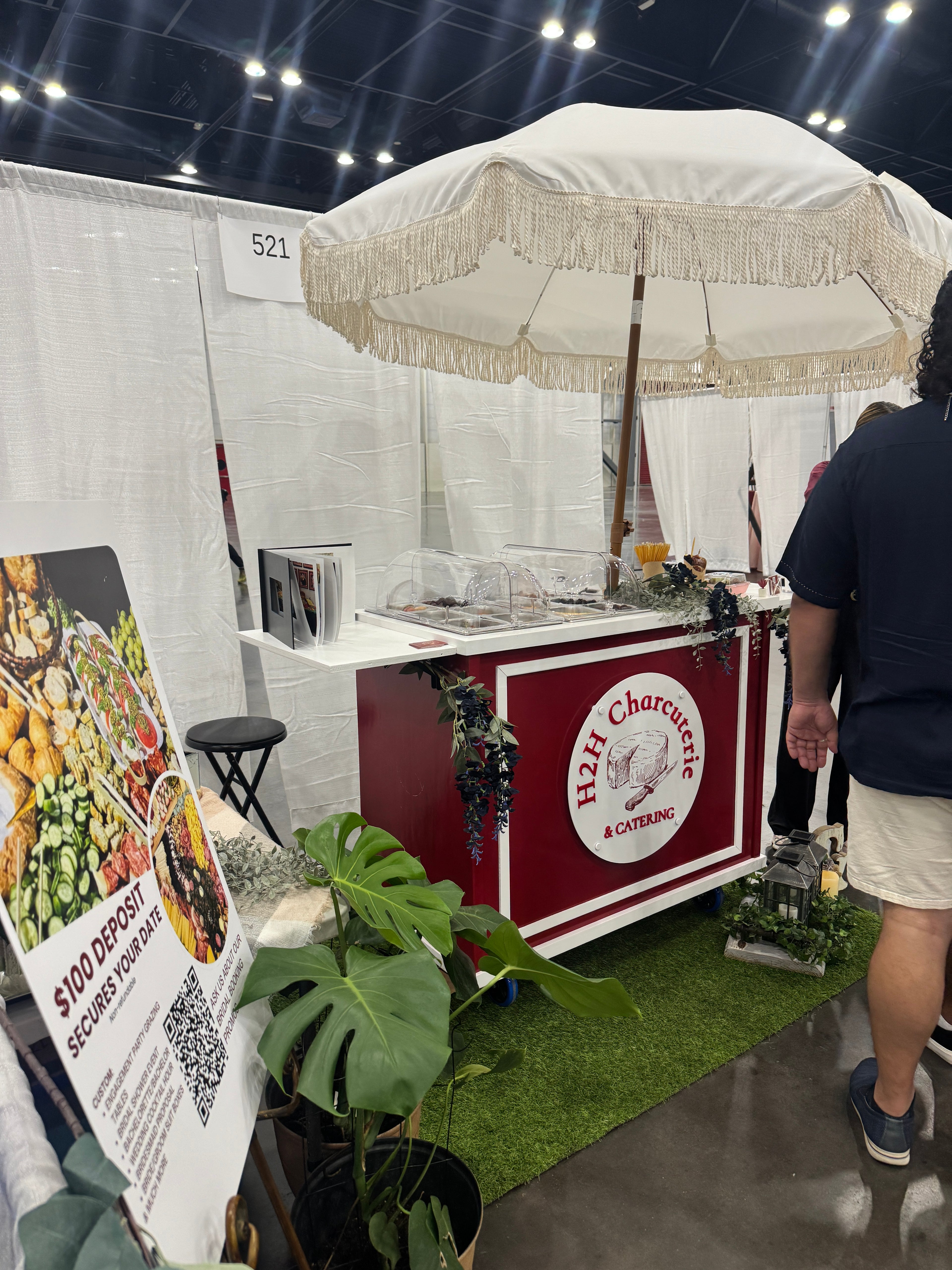 Custom Charcuterie Cart with Frame on Front