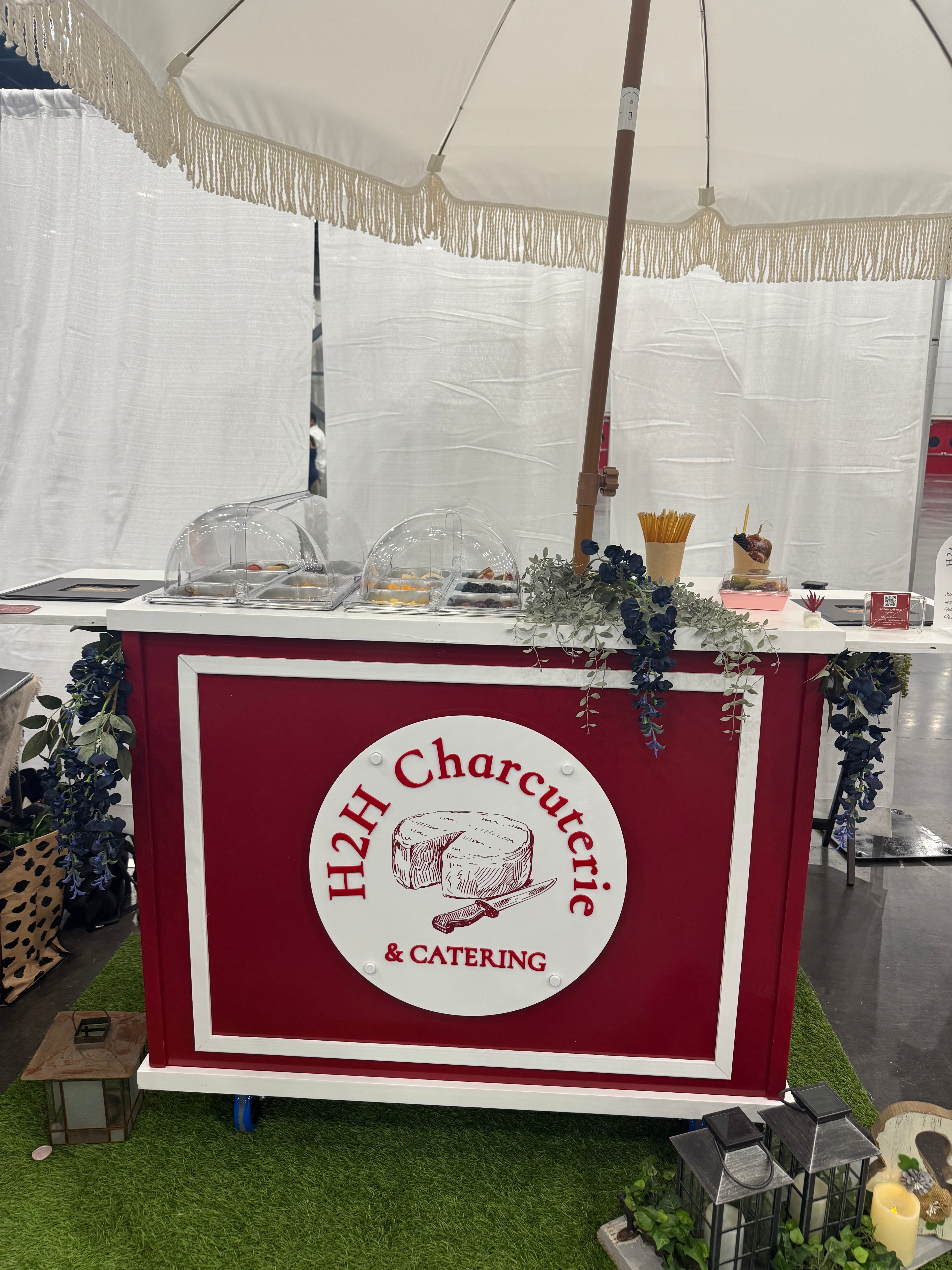 Custom Charcuterie Cart with Frame on Front