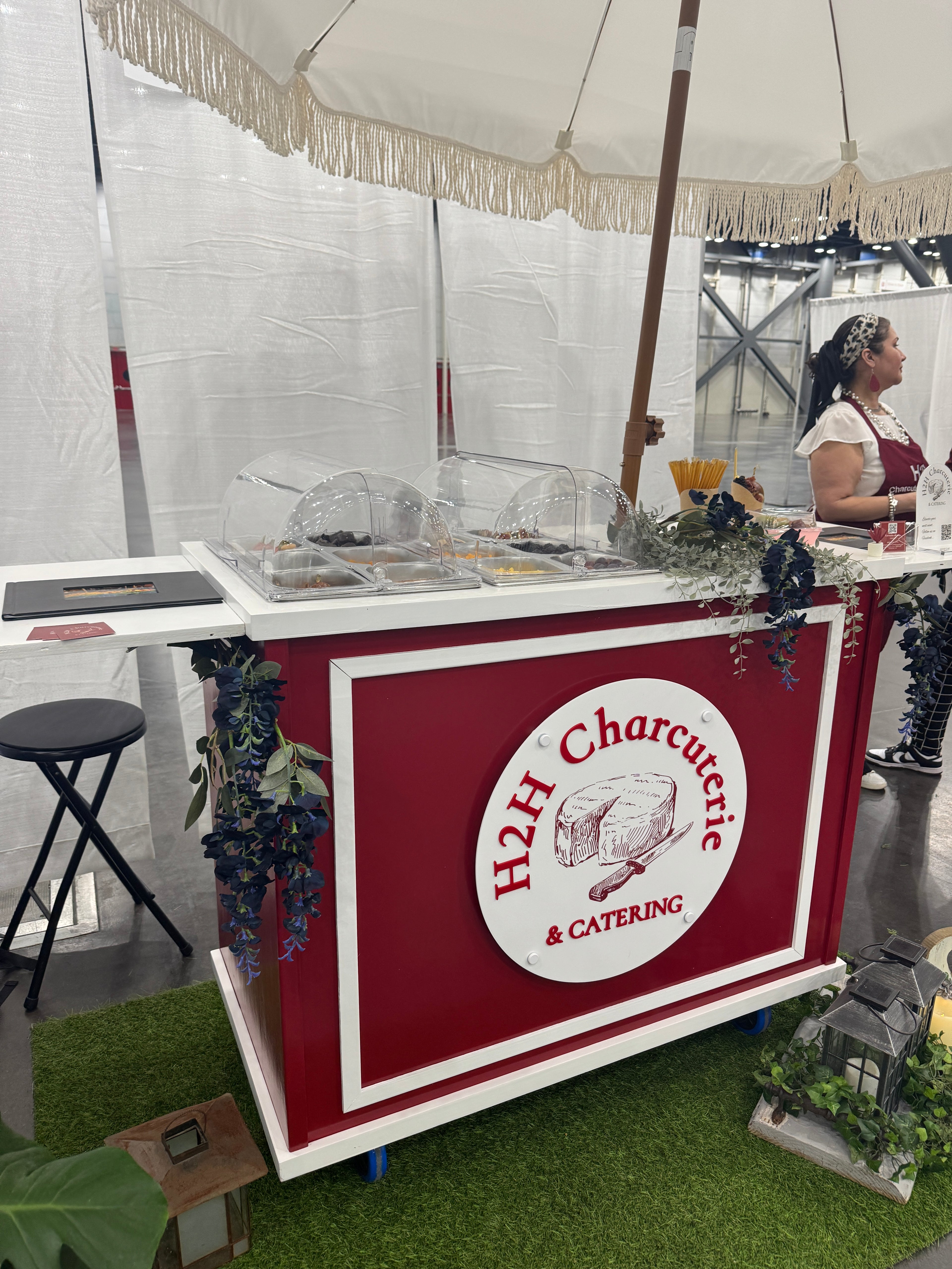 Custom Charcuterie Cart with Frame on Front